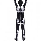 XYYEA Horror Skeleton Ghost Bone Jumpsuit Halloween Party Clothes Cosplay Stage Performance Clothes