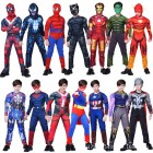 XYYEA Children's Muscular Spider-Man Jumpsuit Cosplay Costume