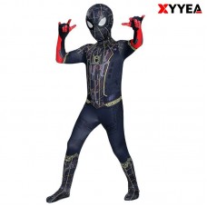 XYYEA No Homecoming Black Spider-Man Superhero Costume