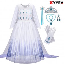 Frozen 2 Elsa white princess dress