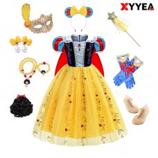 XYYEA Snow White Luxury Puffy Halloween Lace Children's Dress