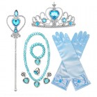 Princess Elsa Crown Gloves Necklace Accessories