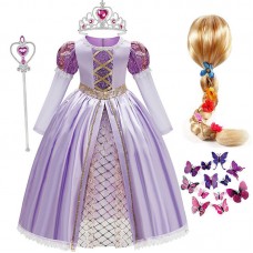Full House Long Hair Bow Princess Performance Costume