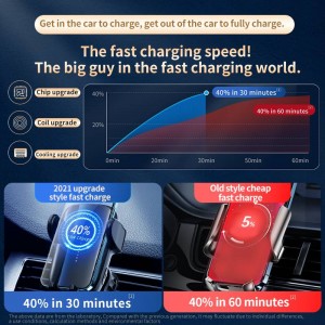 Car wireless charger iPhone13 smart magnetic wireless charging universal air outlet charging navigation bracket